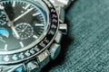 Close-up of luxury chronograph watch Royalty Free Stock Photo