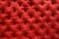 Close-up luxury red leather cushion. sofa retro. upholstery Royalty Free Stock Photo