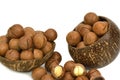 Close up macadamia nut Royalty Free Stock Photo