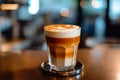 Close-up Macchiato, Coffee. AI Generated Royalty Free Stock Photo