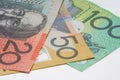 Close Up Macro Australian Notes Money Royalty Free Stock Photo