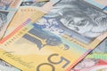 Close Up Macro Australian Notes Money Royalty Free Stock Photo