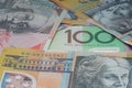 Close Up Macro Australian Notes Money Royalty Free Stock Photo