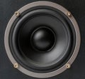 close up macro of black dynamic of sound audio speaker Royalty Free Stock Photo
