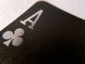 Close Up / Macro - Black Playing Card - Ace Royalty Free Stock Photo