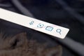 a close up macro computer monitor screen with internet search tab Royalty Free Stock Photo