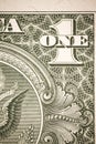 Close up macro detail of dollar money banknotes. Toned Royalty Free Stock Photo