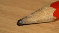 Close up / macro image of the tip of a wooden HB pencil Royalty Free Stock Photo