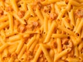 Close up and macro of pasta and cheese