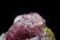 Pink aventurine, strawberry quartz raw crystal Royalty Free Stock Photo