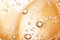 Close up macro shot of bubbles in a glass of champagne sparkling wine Royalty Free Stock Photo