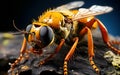 Close up macro shot House fly. Musca Domestica Fly