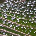 A close-up of a macro shot of a raindrop on a leaf1, Generative AI Royalty Free Stock Photo