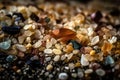 Close up macro shot of sand grains under microscope. Royalty Free Stock Photo