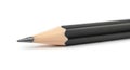 Sharp black pencil tip on a white background Royalty Free Stock Photo