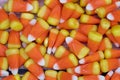 Close up macro view of colorful Halloween candy corn Royalty Free Stock Photo