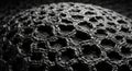 Macro Close-up of a Dark Textured Surface with Hexagonal Patterns background black Royalty Free Stock Photo