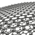 Close-up Macro View of a Graphene Molecular Structure with Metallic Sheen nanotechnology Royalty Free Stock Photo