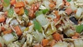 close up macro view of mixed vegetables for background use