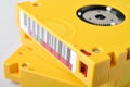 Close up with magnetic tape data storage. LTO-10