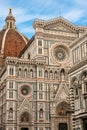 Close-up of the Facade of the Florence Cathedral - Santa Maria del Fiore Italy Royalty Free Stock Photo