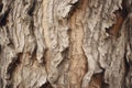 Close up majestic tree trunk old bark in forest textured brown wood pine oak plant macro wooden background timber lumber Royalty Free Stock Photo