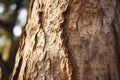 Close up majestic tree trunk old bark in forest textured brown wood pine oak plant macro wooden background timber lumber Royalty Free Stock Photo