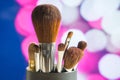 Close up of make up paint brushes