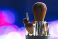 Close up of make up paint brushes set