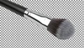Close-up of makeup brush on checkered background Royalty Free Stock Photo
