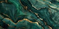 A close up of a malachite gemstone with veins of gold running through it. AIG51A Royalty Free Stock Photo