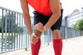 Jogger Having Pain In His Knee