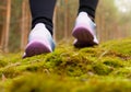 Close Up Of Male Runners Feet On Run Through Landscape