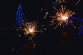 Close up of man hands holding sparkler,diwali lighting,festival  hand firework,diwali,fireworks that are brightly lit Royalty Free Stock Photo