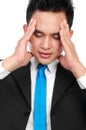 Close up man having stress Royalty Free Stock Photo