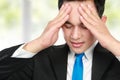 Close up man having stress Royalty Free Stock Photo