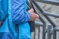 Close Up Of A Man Holding A Camera Royalty Free Stock Photo