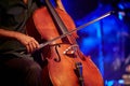 Man playing cello close up Royalty Free Stock Photo
