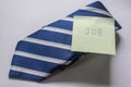 Neat necktie on table for job interview preparation