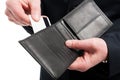 Close-up of man showing his credit card in wallet Royalty Free Stock Photo