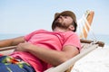 Close up of man sleeping in hammock Royalty Free Stock Photo