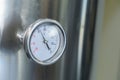 Close up manometer in factory