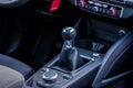 Manual gearstick of car Royalty Free Stock Photo