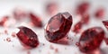 Scattered Red Gemstones Royalty Free Stock Photo