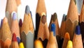 Close up of many color pencils background Royalty Free Stock Photo