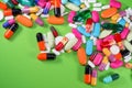 Close up of many colorful pills Royalty Free Stock Photo