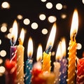 Birthday Candles With Bokeh Light Pattern