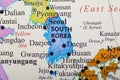 Map of South Korea Royalty Free Stock Photo