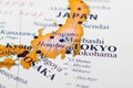 Map of Tokyo Japan Royalty Free Stock Photo