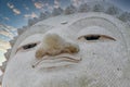 Close-up marble statue of a snow-white Big Buddha on the island of Phuket in Thailand Royalty Free Stock Photo